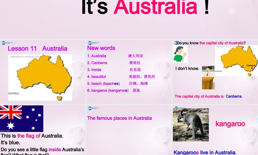 五年级英语上册《Lesson 11 Australia》课件3 冀教版