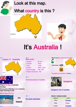 五年级英语上册《Lesson 11 Australia》课件3 冀教版
