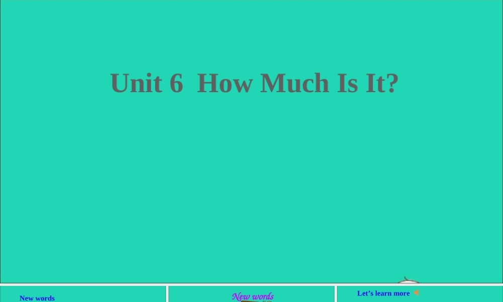 五年级英语上册 Unit 6 How much is it Part B课件+素材 陕旅版（三起）