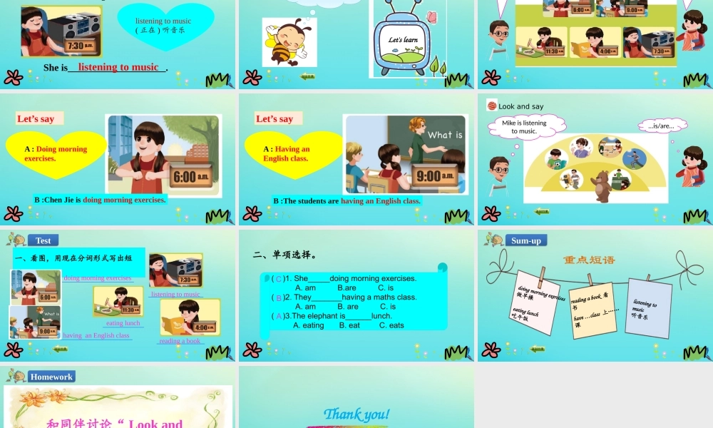 五年级英语下册 Unit 6 Work quietly（第2课时）课件 人教PEP版-人教PE级下册英语课件