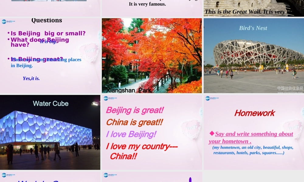 五年级英语上册《Lesson 13 Beijing Is Great》课件4 冀教版