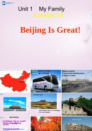 五年级英语上册《Lesson 13 Beijing Is Great》课件4 冀教版