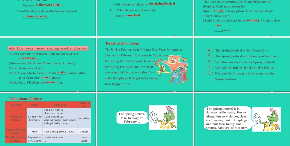 五年级英语上册 Unit 4 Jenny and Danny Come to China（Again please）课件+素材 冀教版（三起）