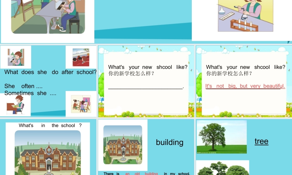 五年级英语上册 Unit 4 Lesson 1 Lucy is in a new school课件 鲁科版-鲁科版小学五年级上册英语课件