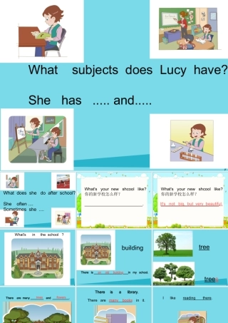 五年级英语上册 Unit 4 Lesson 1 Lucy is in a new school课件1 鲁科版-鲁科版小学五年级上册英语课件