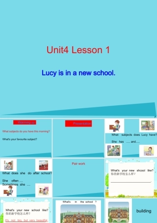 五年级英语上册 Unit 4 Lesson 1 Lucy is in a new school课件2 鲁科版-鲁科版小学五年级上册英语课件