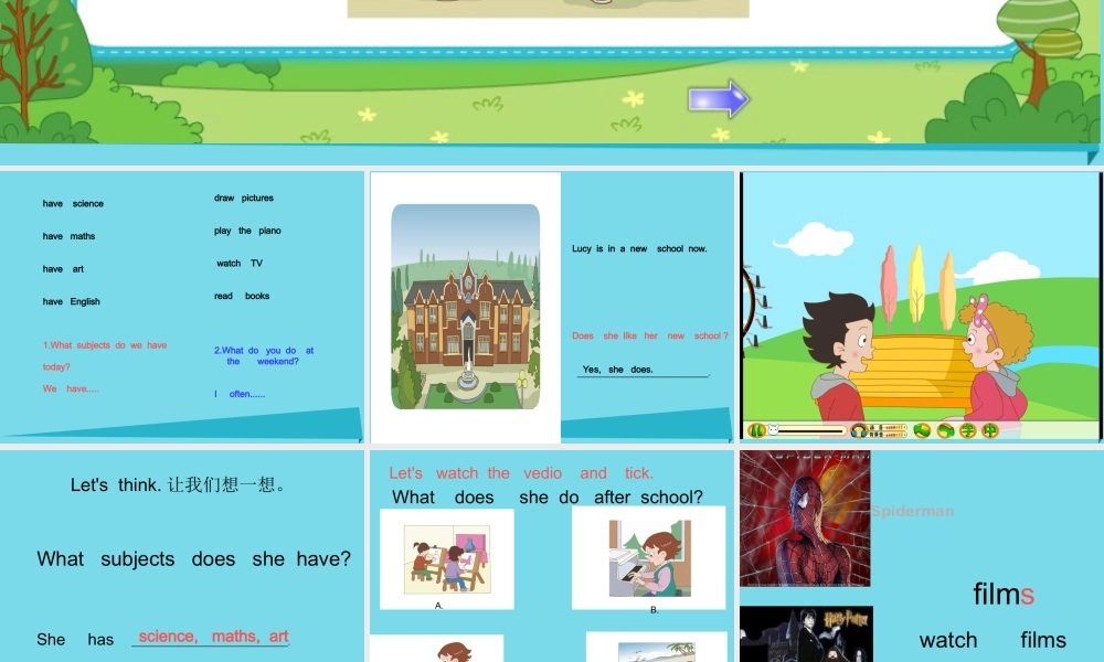 五年级英语上册 Unit 4 Lesson 1 Lucy is in a new school课件3 鲁科版-鲁科版小学五年级上册英语课件