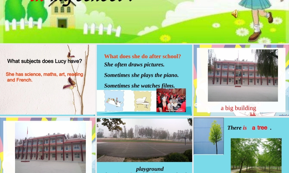 五年级英语上册 Unit 4 Lesson 2 There is an old buliding in my school课件1 鲁科版-鲁科版小学五年级上册英语课件