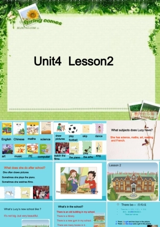 五年级英语上册 Unit 4 Lesson 2 There is an old buliding in my school课件2 鲁科版-鲁科版小学五年级上册英语课件