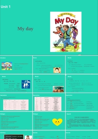 五年级英语下册 Unit 1 My day（第2课时）课件 人教PEP版-人教PEP小学五年级下册英语课件