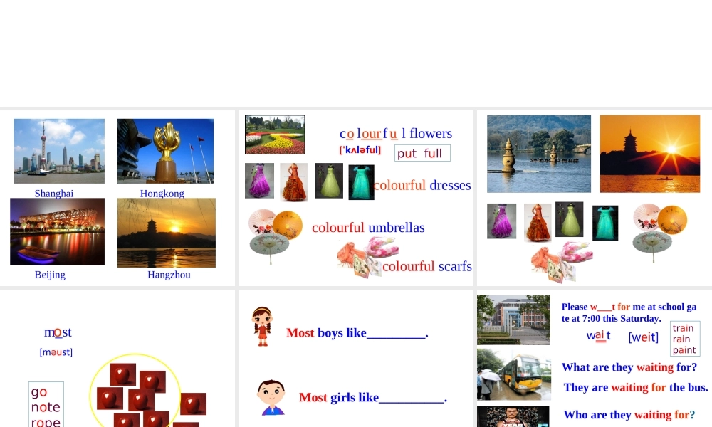 五年级英语下册 Unit 7  Waiting or another weekend Wonderland(1)课件 新世纪版
