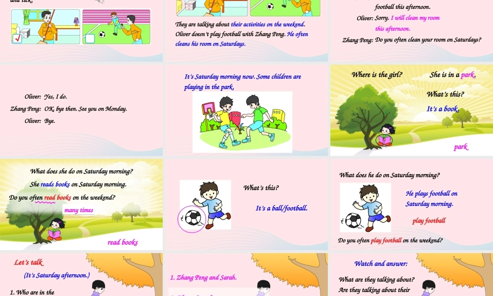 五年级英语上册 Unit 2 My week Part B 第4课时上课课件+素材 人教PEP