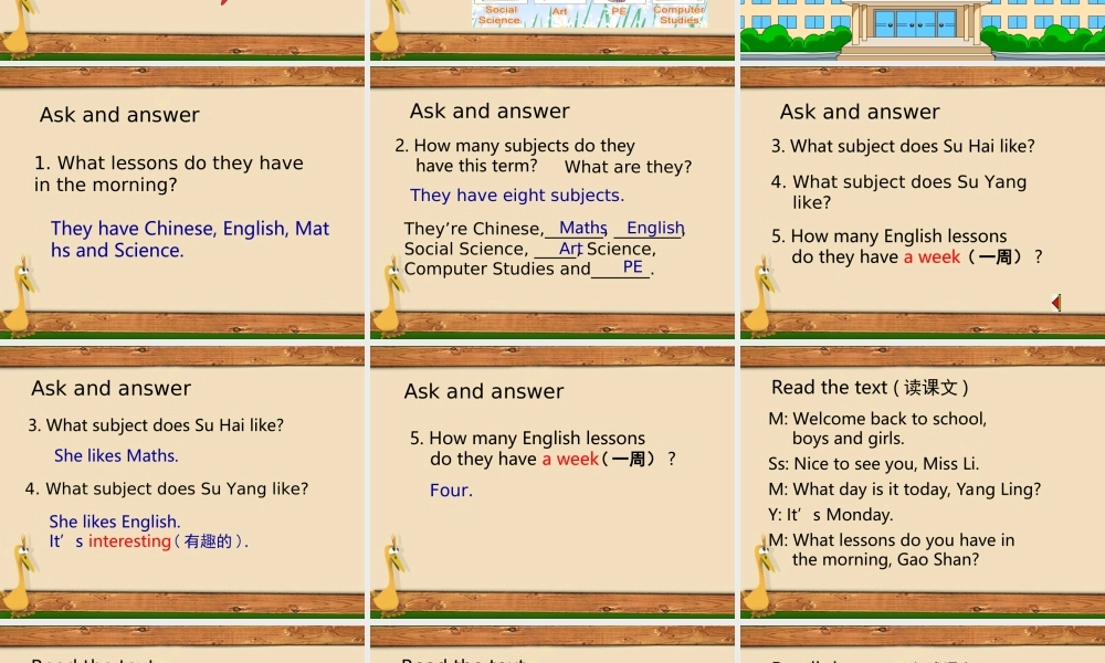 五年级英语下册 5B unit1(1)课件 苏教牛津版