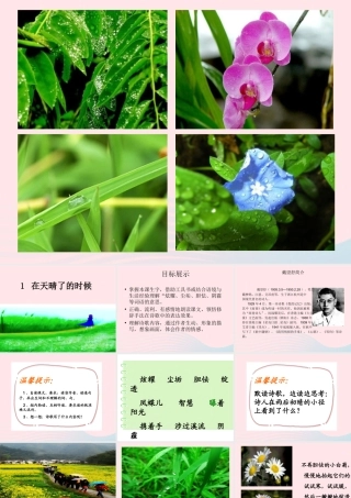 五年级语文上册 第一单元 1《在天晴了的时候》名师推荐课件 冀教版-冀教版小学五年级上册语文课件