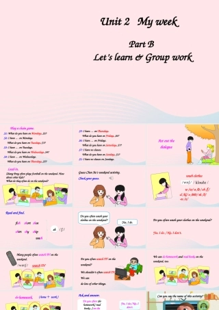 五年级英语上册 Unit 2 My week Part B 第5课时上课课件+素材 人教PEP