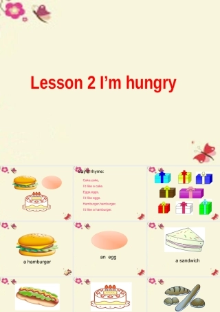 五年级英语下册 Lesson 2 I'm hungry课件1 陕旅版-陕旅版小学五年级下册英语课件