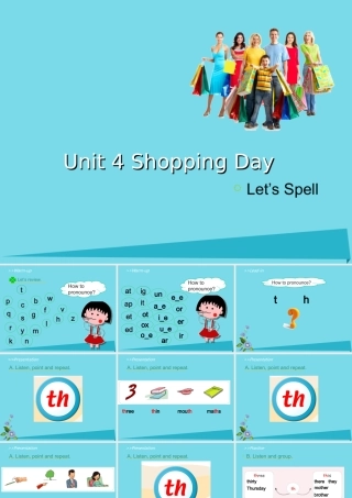 五年级英语上册 Unit 4 Shopping Day（Let’s Spell）课件 人教新起点-人教新起点小学五年级上册英语课件