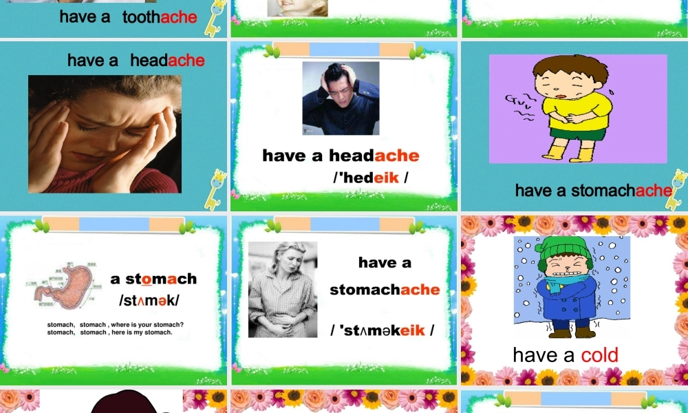 五年级英语下册 unit 7 i have a headache课件3 陕旅版-陕旅版小学五年级下册英语课件