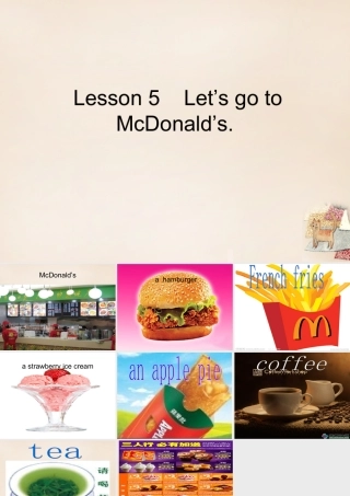 五年级英语下册 Lesson 5 Let's go to McDonald's课件2 陕旅版-陕旅版小学五年级下册英语课件