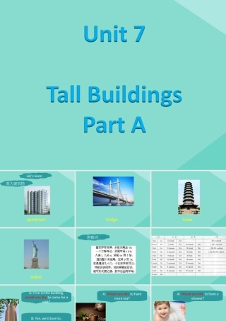 五年级英语下册 Unit 7 Tall Buildings Part A课件2 闽教版（三起）-闽教版小学五年级下册英语课件