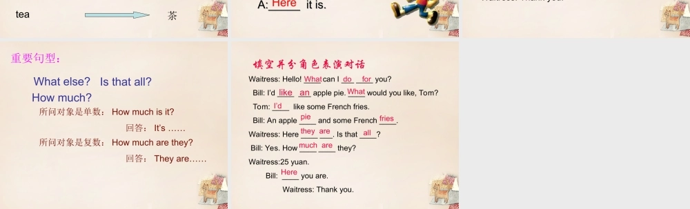 五年级英语下册 Lesson 5 Let's go to McDonald's课件3 陕旅版-陕旅版小学五年级下册英语课件