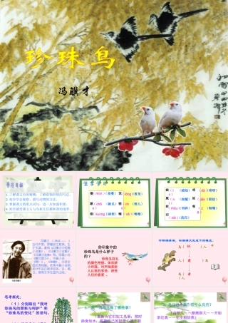五年级语文上册 第一单元 2《珍珠鸟》原创课件 冀教版-冀教版小学五年级上册语文课件