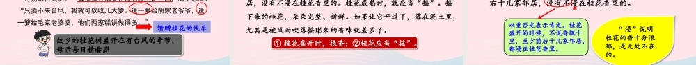 五年级语文上册 第一单元 3 桂花雨教学课件 新人教版-新人教版小学五年级上册语文课件