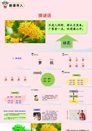 五年级语文上册 第一单元 3 桂花雨教学课件 新人教版-新人教版小学五年级上册语文课件