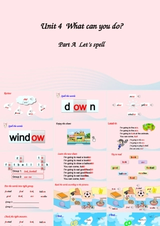 五年级英语上册 Unit 4 What can you do Part A 第3课时上课课件+素材 人教PEP