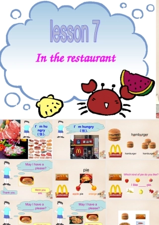 五年级英语下册 Lesson 7 In the restaurant课件2 陕旅版-陕旅版小学五年级下册英语课件