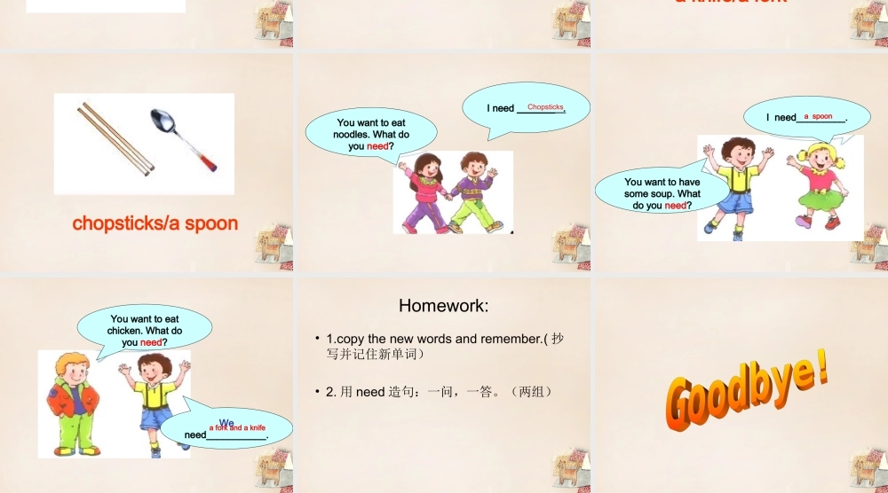 五年级英语下册 Lesson 8 What do you need课件1 陕旅版-陕旅版小学五年级下册英语课件