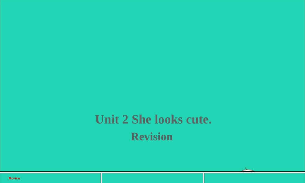 五年级英语上册 Unit 2 She looks cute Revision课件+素材 人教精通版（三起）