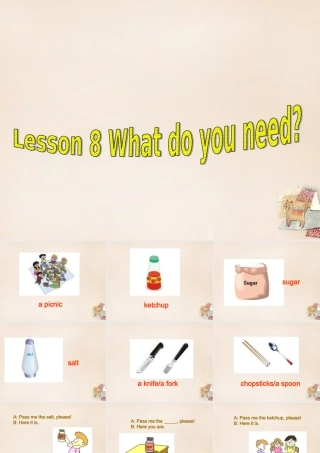 五年级英语下册 Lesson 8 What do you need课件2 陕旅版-陕旅版小学五年级下册英语课件