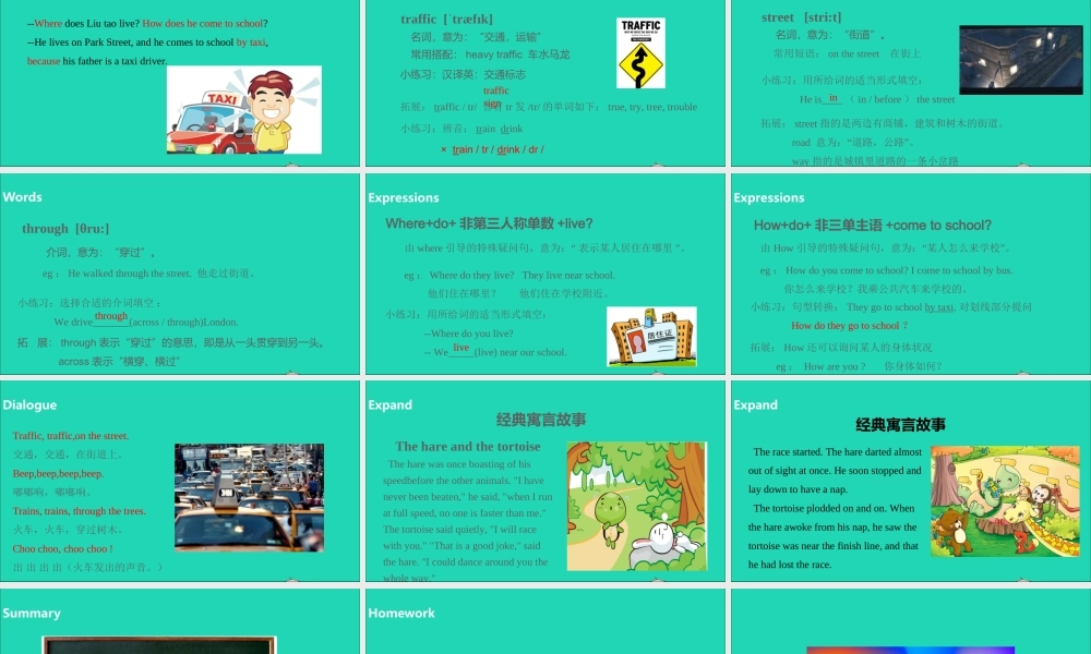 五年级英语下册 Unit 2 How do you come to school（第1课时）课件 （新版）牛津版-（新版）牛津版小学五年级下册英语课件