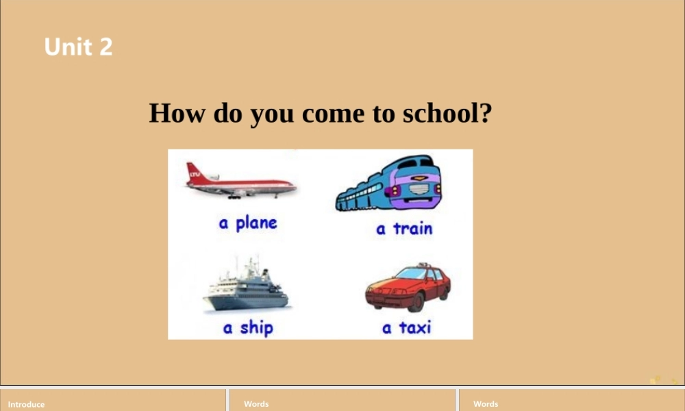 五年级英语下册 Unit 2 How do you come to school（第1课时）课件 牛津版-牛津版小学五年级下册英语课件