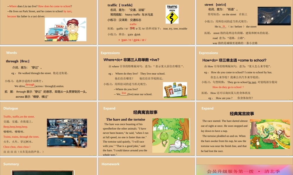 五年级英语下册 Unit 2 How do you come to school（第1课时）课件 牛津版-牛津版小学五年级下册英语课件