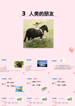 五年级语文上册 第一单元 3《人类的朋友》优佳课件 冀教版-冀教版小学五年级上册语文课件