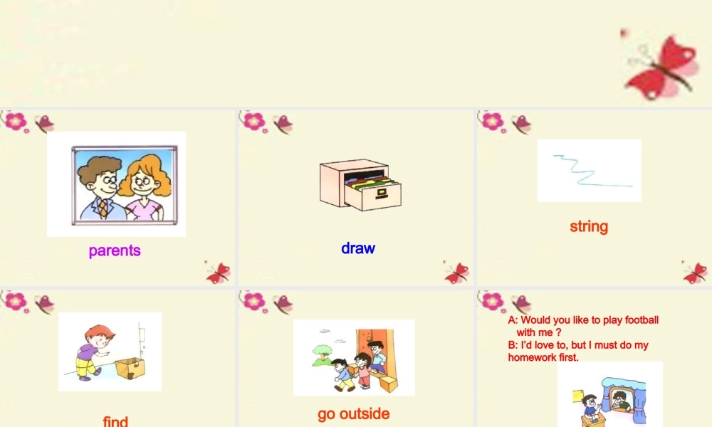 五年级英语下册 Lesson 10 Would you like to go outside with me课件1 陕旅版-陕旅版小学五年级下册英语课件