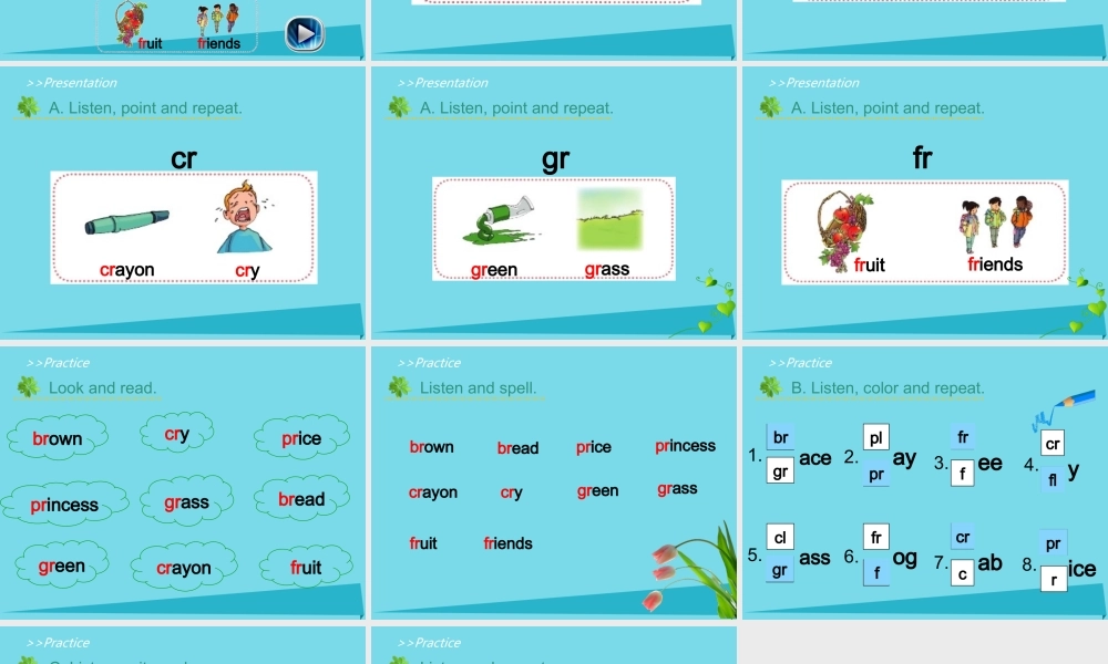 五年级英语上册 Unit 2 Teachers（Let’s Spell）课件 人教新起点-人教新起点小学五年级上册英语课件