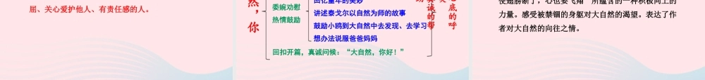 五年级语文上册 第一单元 4《大自然 你好》第2课时课件 冀教版-冀教版小学五年级上册语文课件