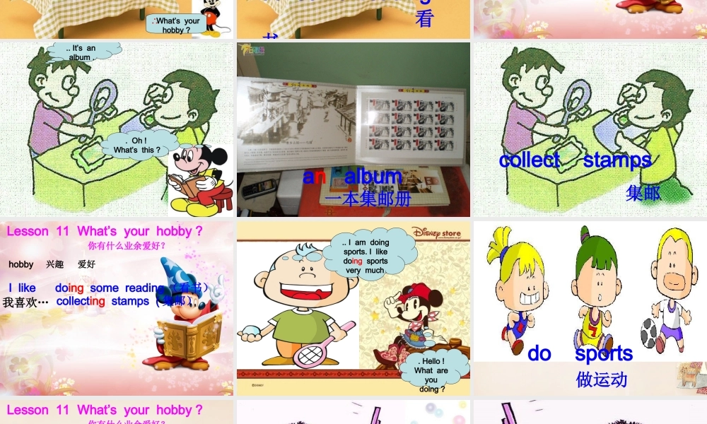 五年级英语下册 Lesson 11 What's your hobby课件1 陕旅版-陕旅版小学五年级下册英语课件