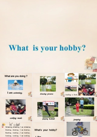 五年级英语下册 Lesson 11 What's your hobby课件2 陕旅版-陕旅版小学五年级下册英语课件