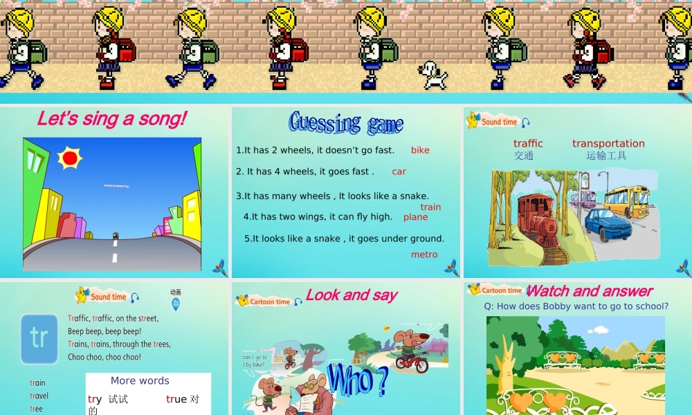 五年级英语下册 Unit 2 How do you come to school（第3课时）课件 牛津译林版（三起）-牛津版小学五年级下册英语课件