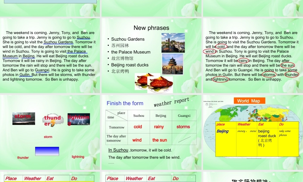 五年级英语下册 Unit 9（7）课件 广东版开心