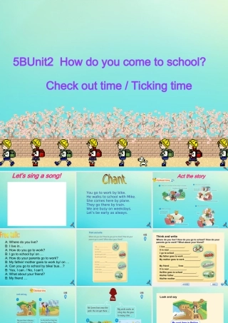 五年级英语下册 Unit 2 How do you come to school（第4课时）课件 牛津译林版（三起）-牛津版小学五年级下册英语课件