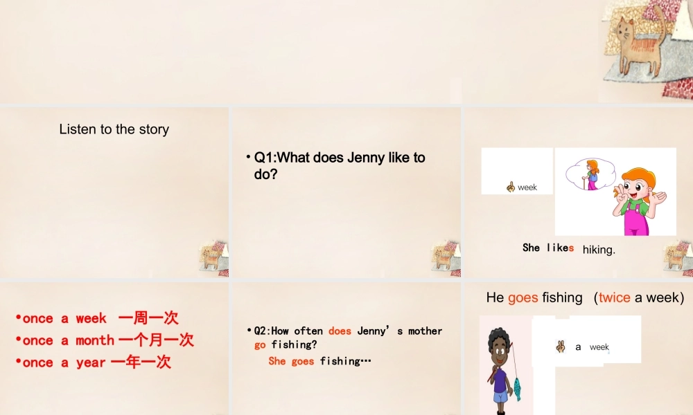 五年级英语下册 Lesson 13 How often do you go hiking课件1 陕旅版-陕旅版小学五年级下册英语课件