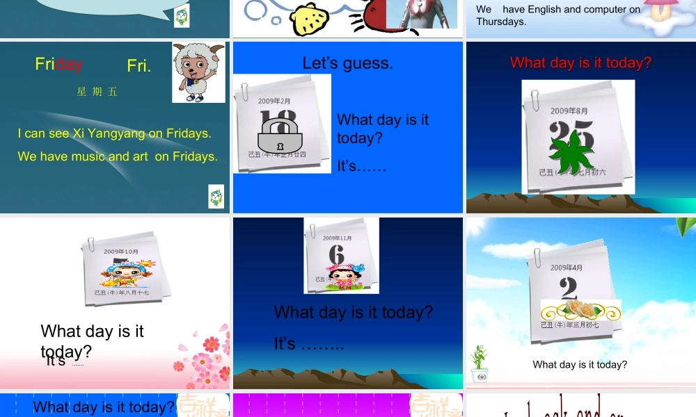 五年级英语上册 Unit 2(28)课件 新人教版PEP