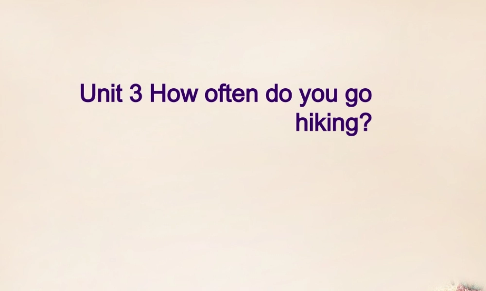 五年级英语下册 Lesson 13 How often do you go hiking课件2 陕旅版-陕旅版小学五年级下册英语课件