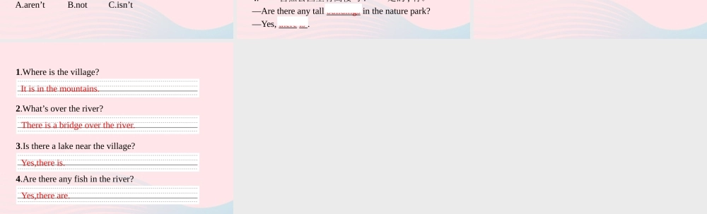 五年级英语上册 Unit 6 In a nature park Part B（3）Read and write Let’s check Let’s wrap it up作业课件 人教PEP-人教PEP小学五年级上册英语课件