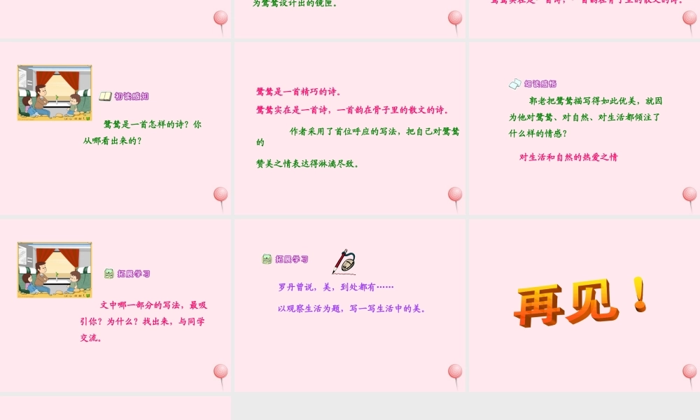 五年级语文上册 第一单元 5《动物二章》同步精品课件 冀教版-冀教版小学五年级上册语文课件